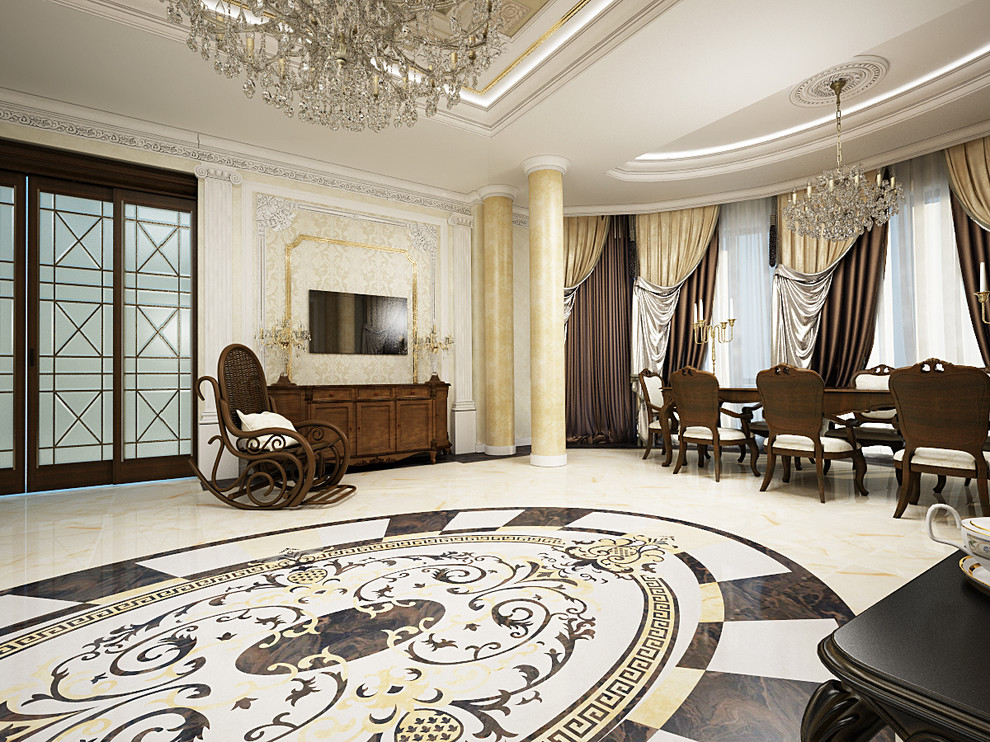 Гостиная обеденная зона