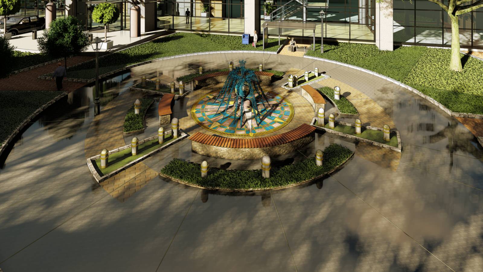 Эскиз -концепт фонтан "Роза ветров"