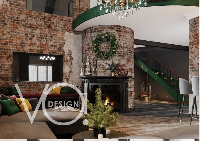 Общественная зона, прихожая, гостиная столовая и кухня