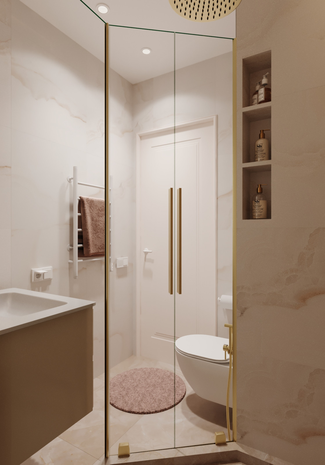 Дизайн проект 3х комнатной квартиры с большой кухней-гостиной