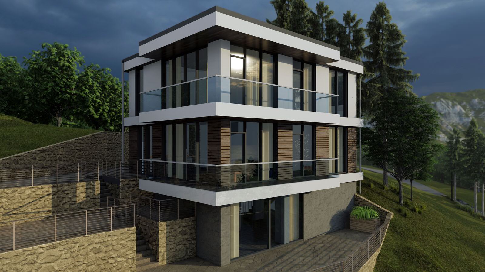 Комплексная застройка дуплексами и жилыми домами