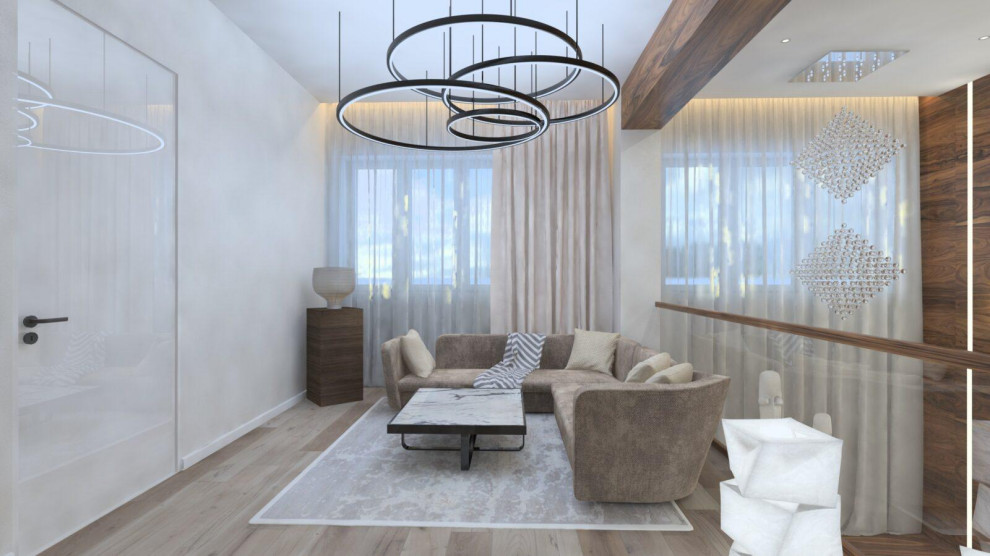 Дизайн интерьера коттеджа “Русская усадьба” 270 кв.м