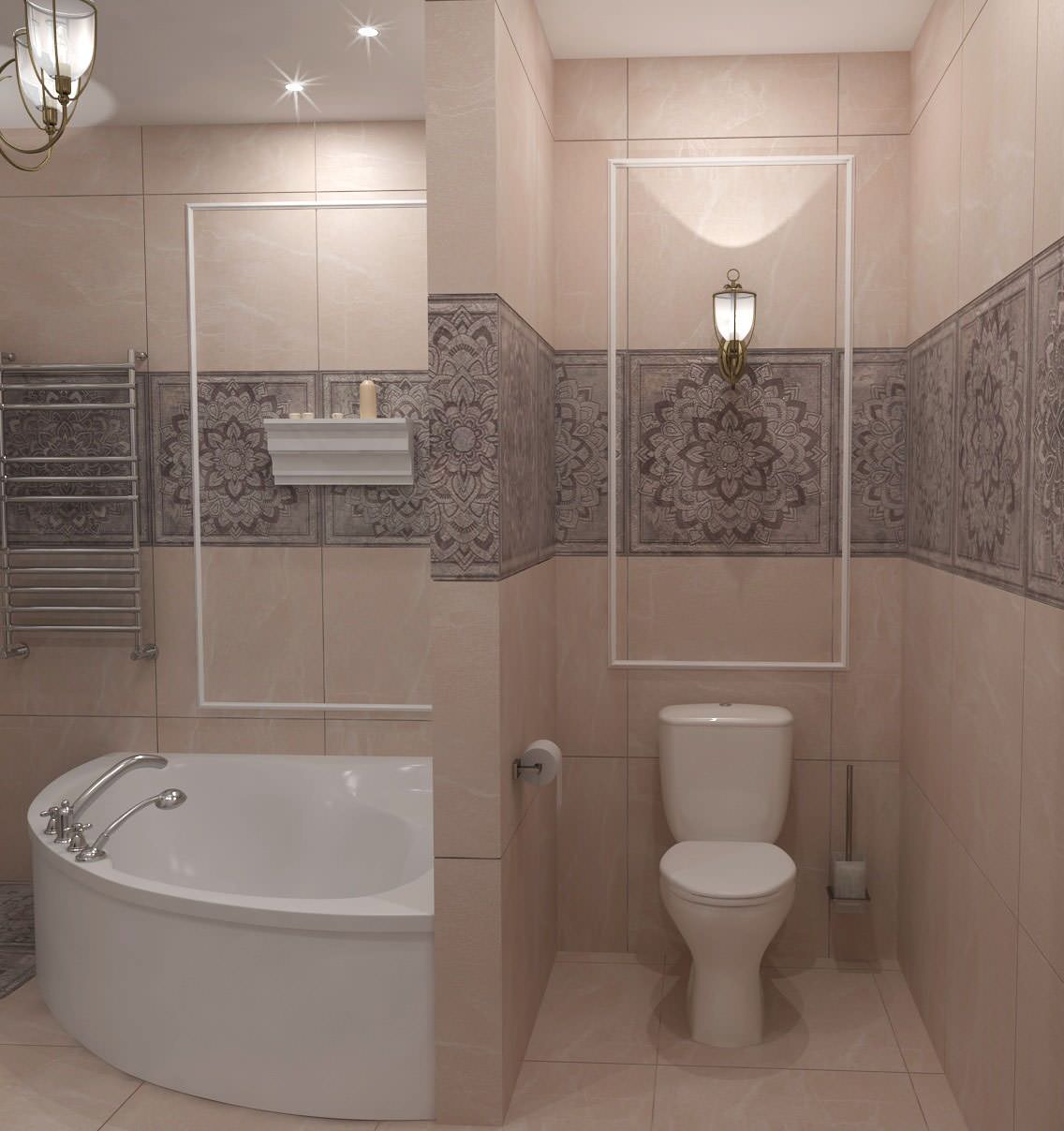 Квартира 40 м2 с элементами классики