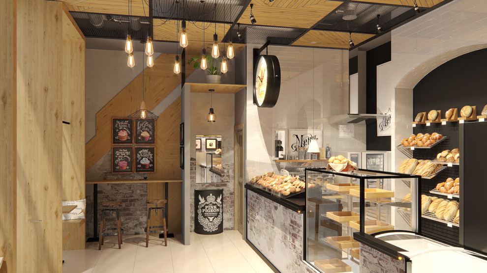 дизайн проект интерьера булочной