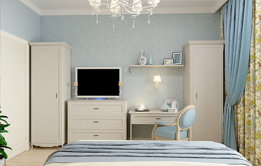 Дизайн-Проект спальни в классическом стиле
