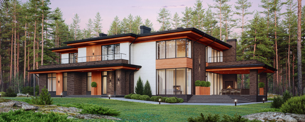 Двухэтажный дом в стиле Райта М454