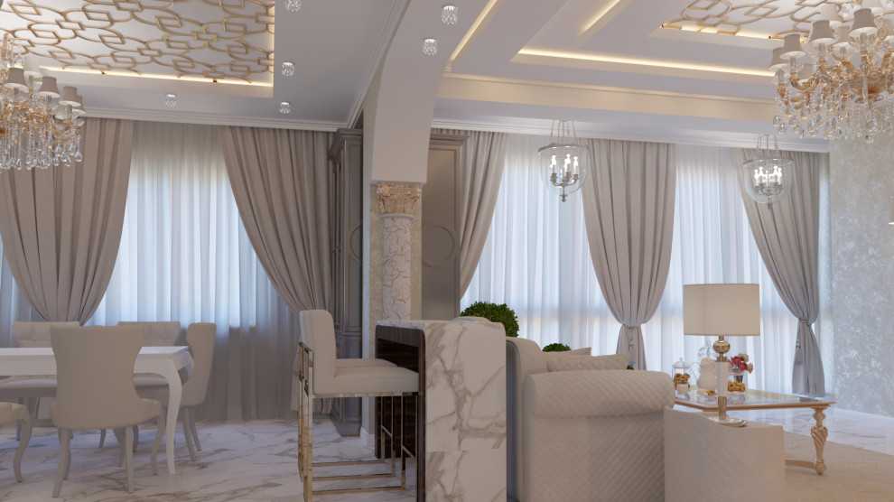 Обложка проекта: квартира 100кв.м. в современной классике.