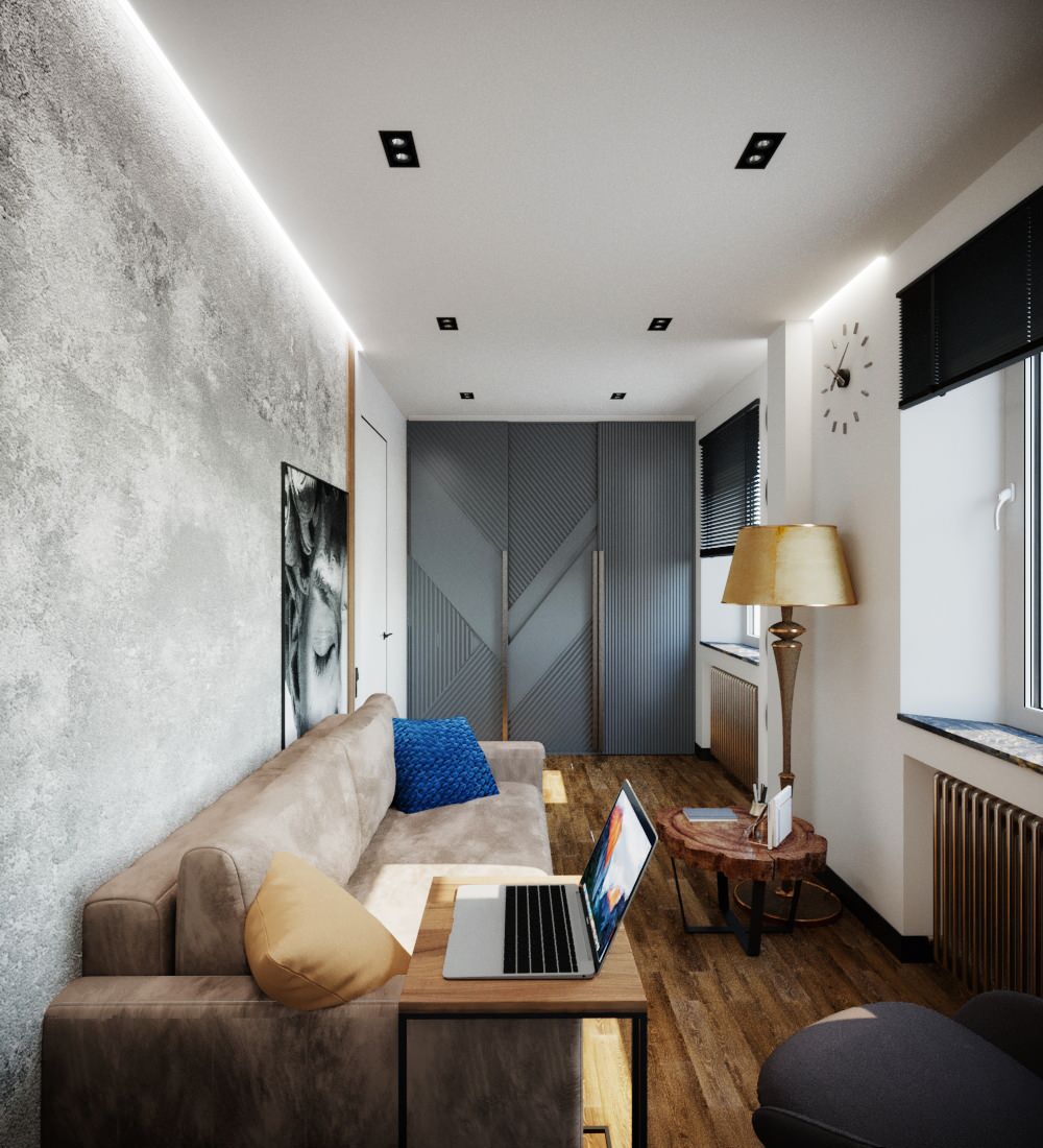 Проект комнаты для отдыха в центре города Екатеринбурга