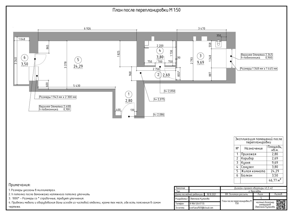 Пример альбома рабочих чертежей