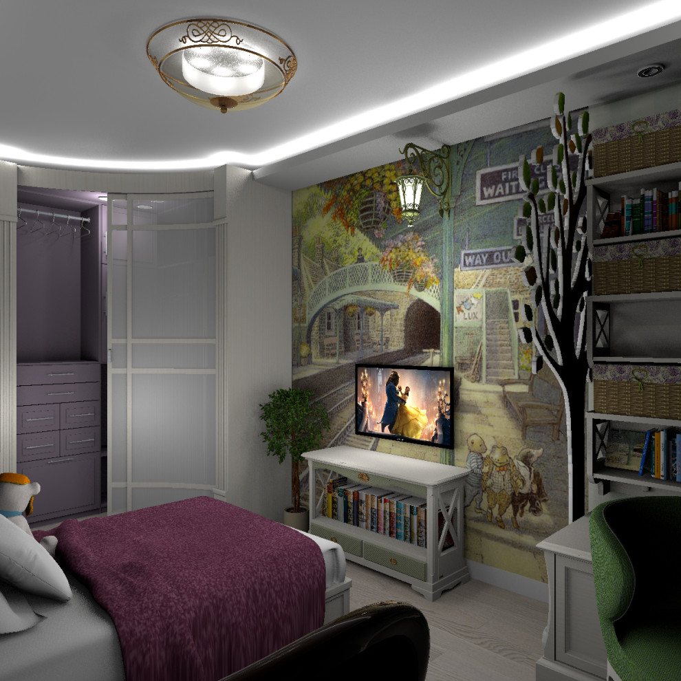 Переделка детской комнаты 16м2 для первоклассницы