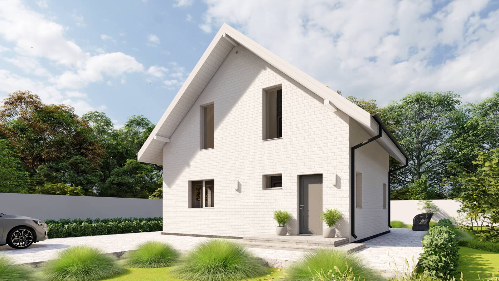 Мансардный дом 90м2