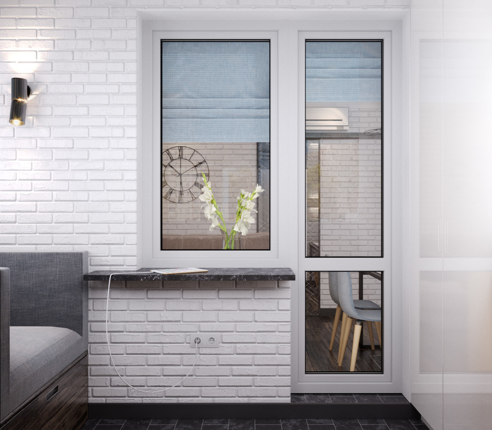 Дизайн проект квартиры 36 кв.м для молодой мамы и дочки