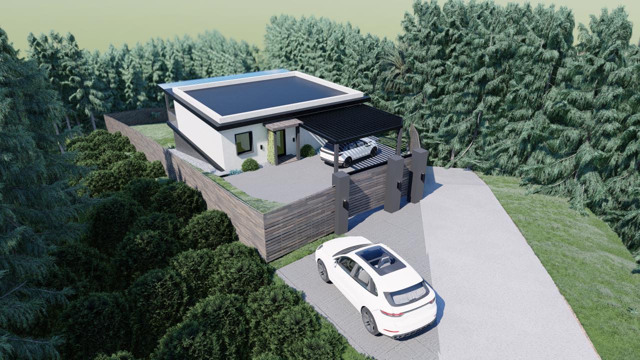 Стиль хайтек (180м2)