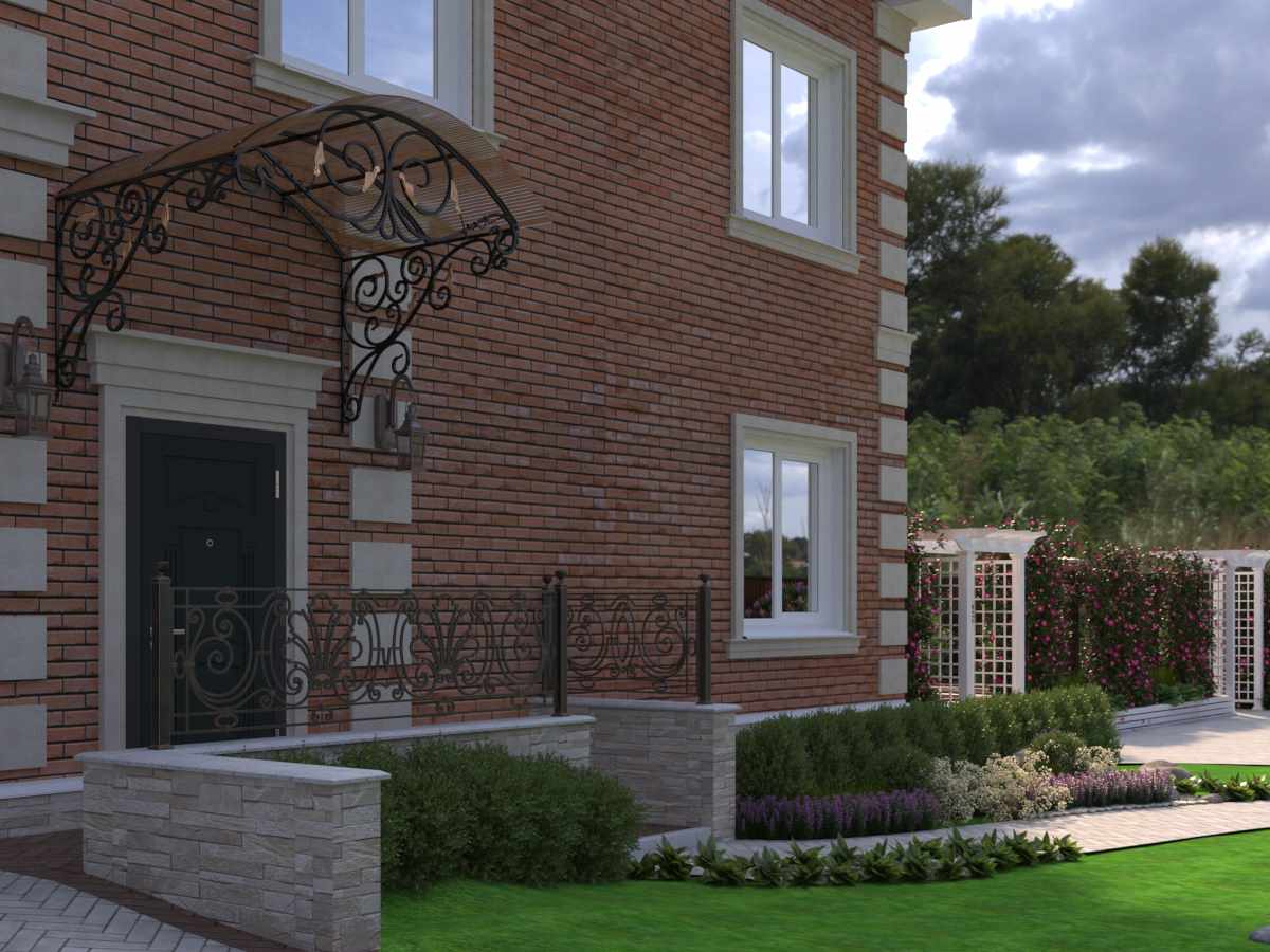 Ладшафтный дизайн участка с частным домом