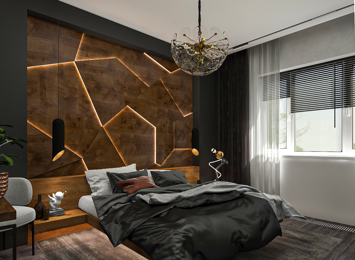 Проект  спальня для молодого человека