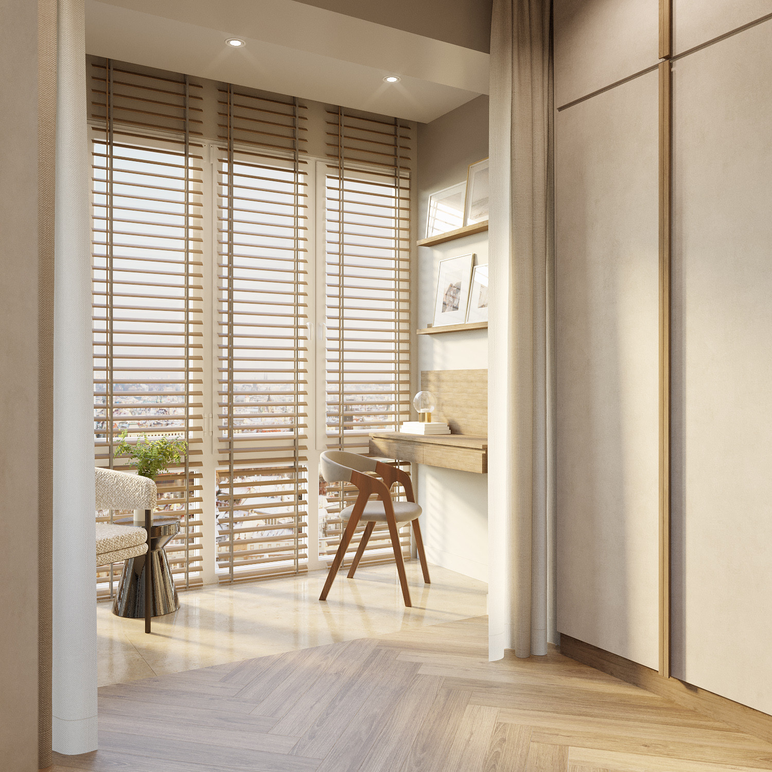 Soft-минимализм в монохромном интерьере трехкомнатной квартиры /ЖК "Балтийский"