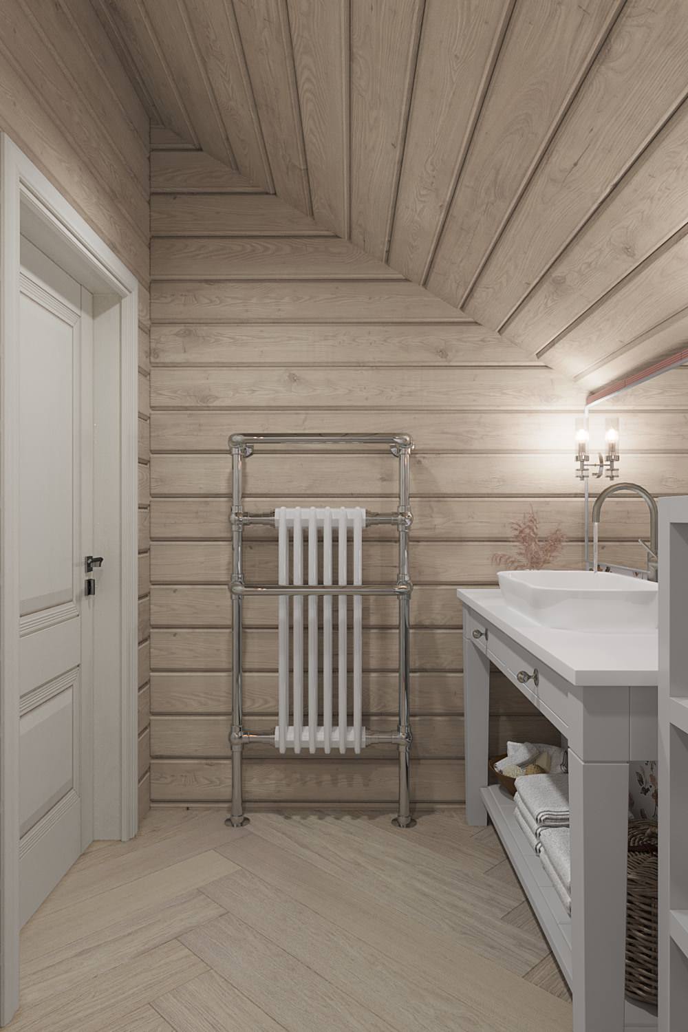 Дизайн интерьера срубного дома