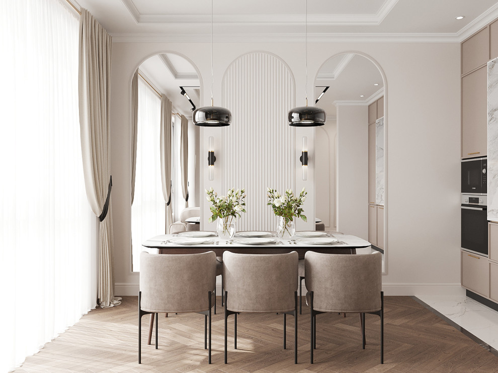 Интерьер в стиле неоклассика в РП ЗАРЕЧЬЕ 103 кв.м.