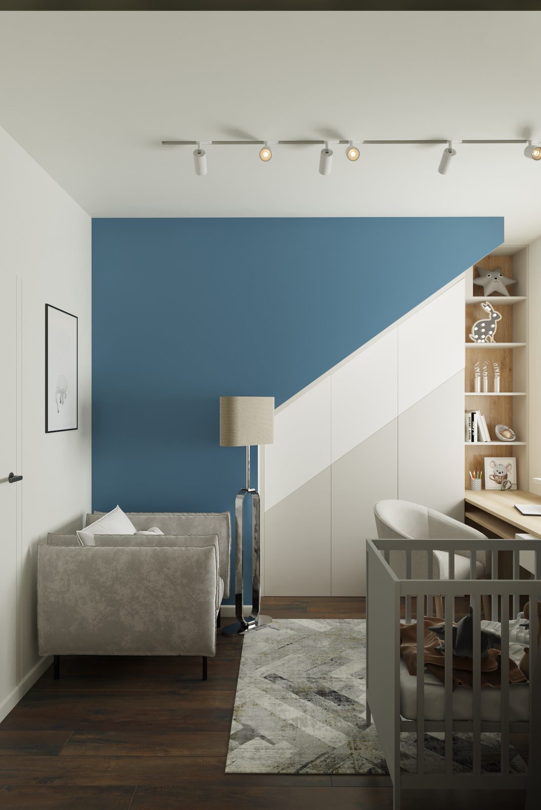 Двухуровневая квартира для молодой семьи