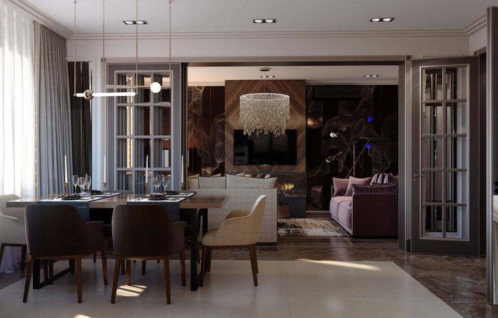 Квартира с комнатами в разный стилях