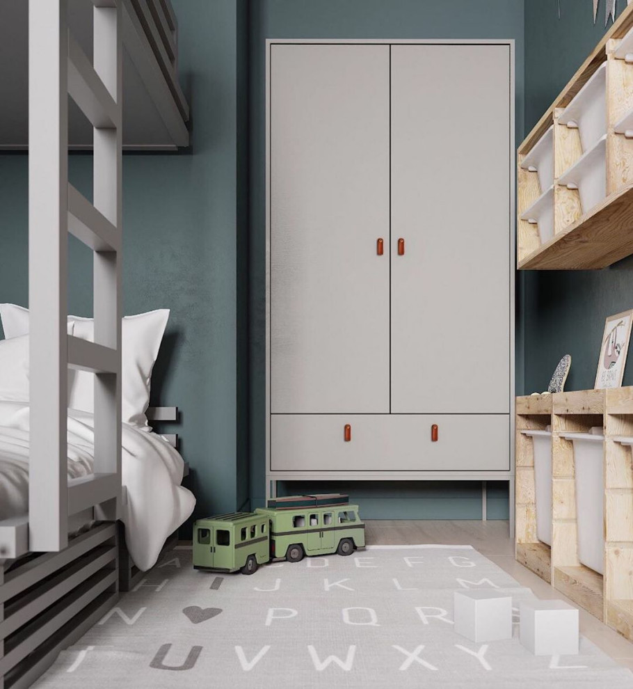 Небольшая детская для двоих с антивандальными стенами от Alltowall