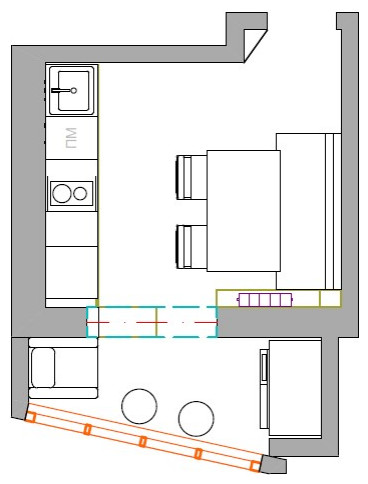 Кухня и лоджия на Лухмановской
