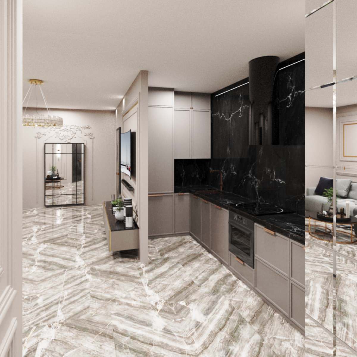 Обложка проекта: Дизайн-проект квартиры в ЖК "Ярославль Сити"