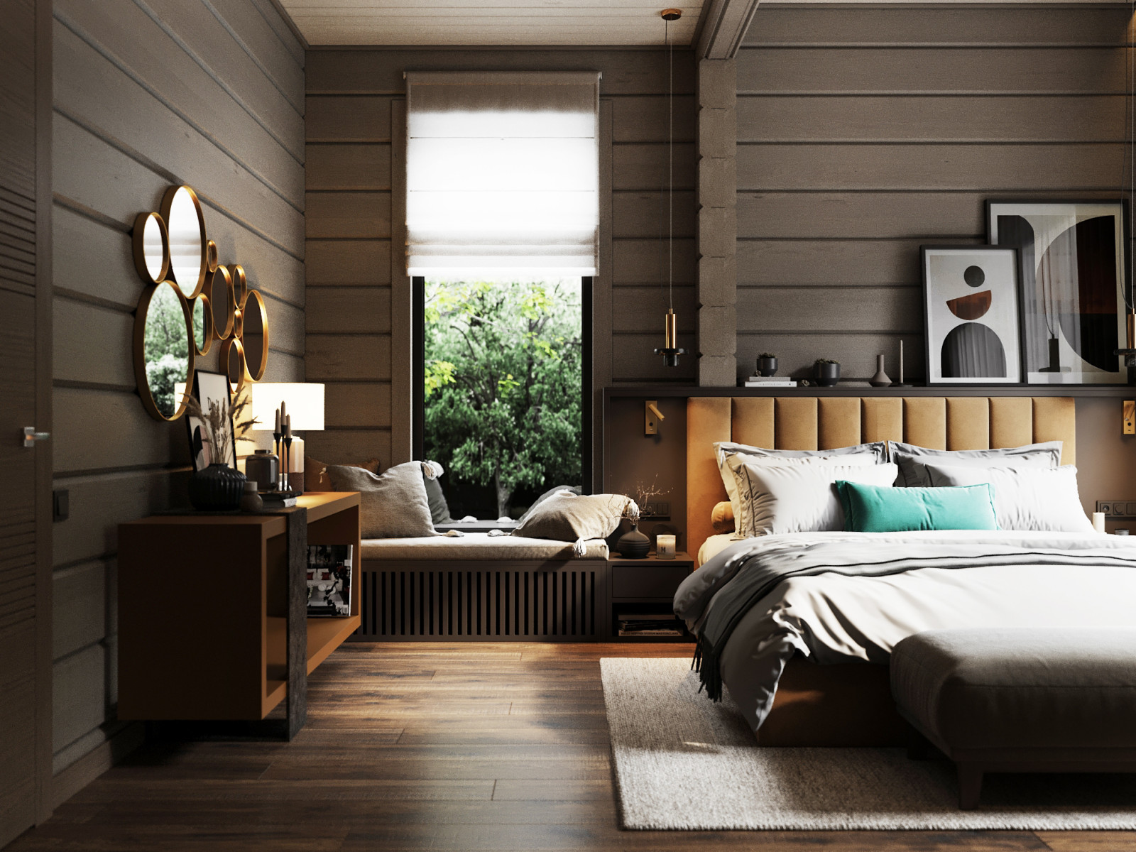 Проект интерьера деревянного дома в п.Завидово