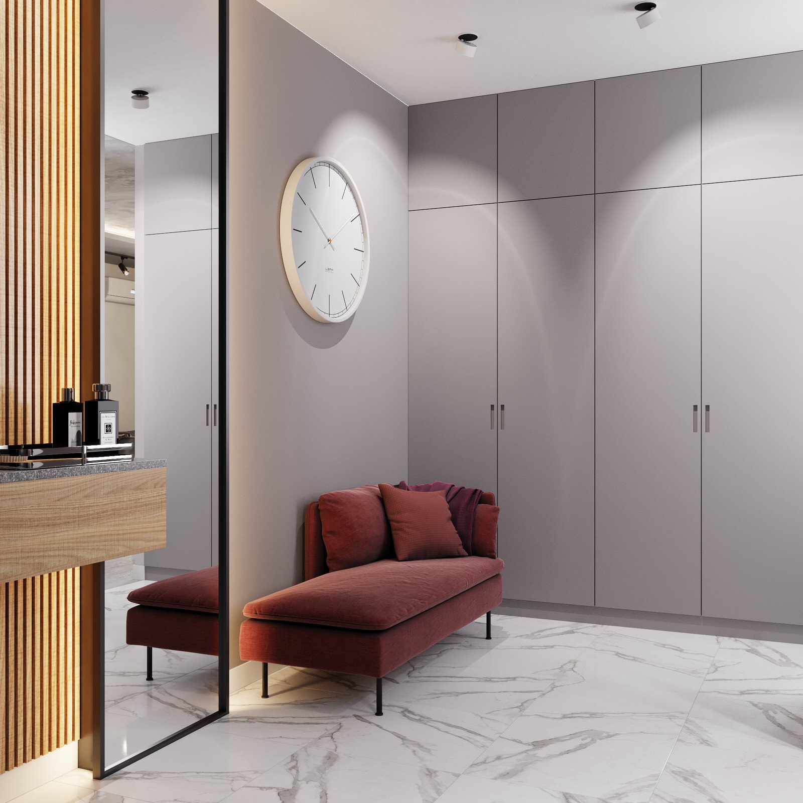 Квартира для холостяка с одной спальней и кухней-гостиной