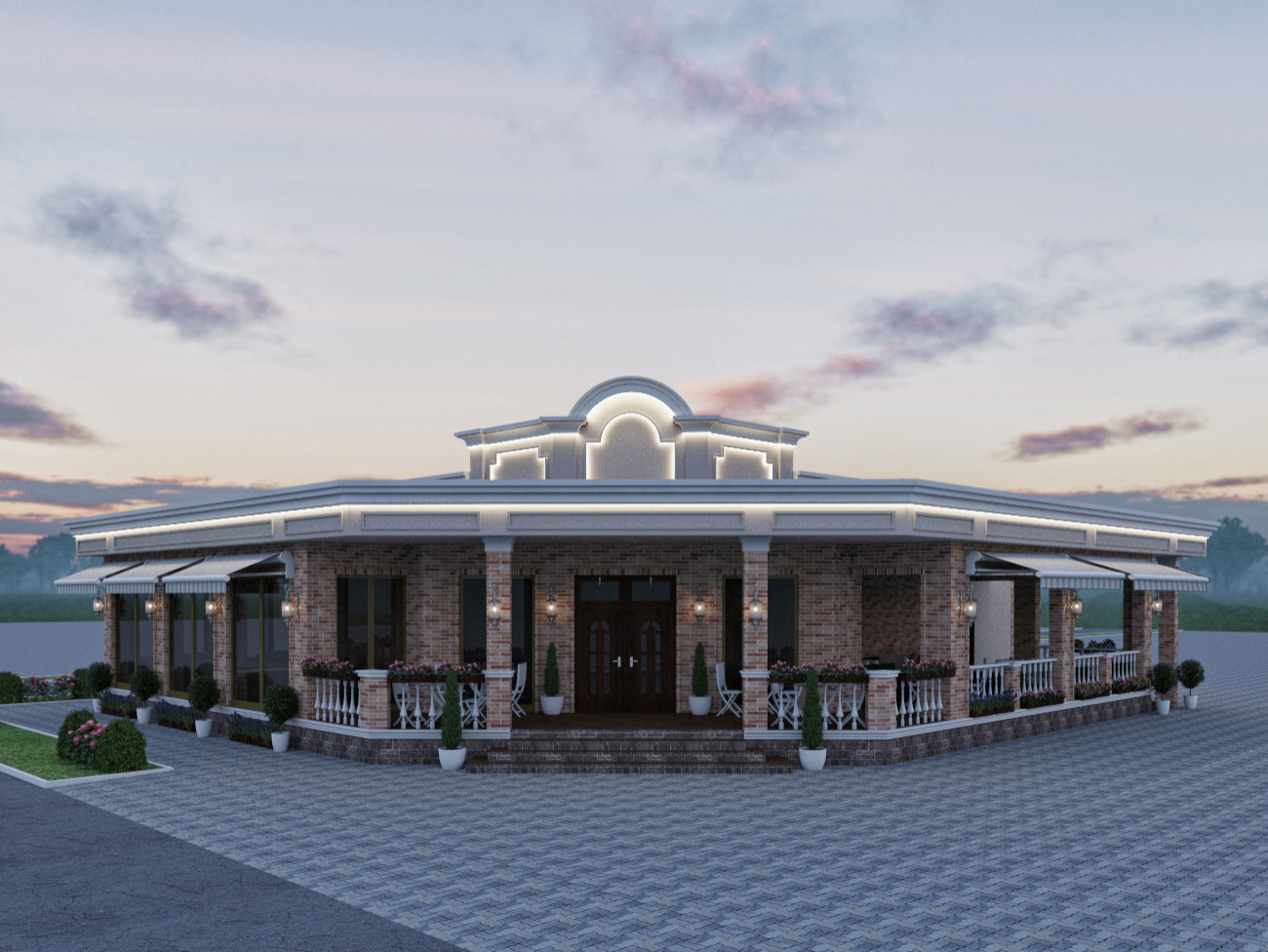 Обложка проекта: Архитектура здания для ресторана