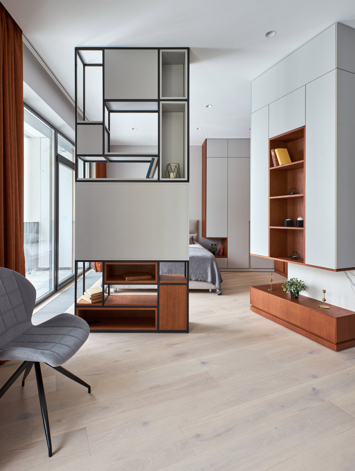 Фото спальни для Центра интерьерных решений по проекту Ксении Мицкевич