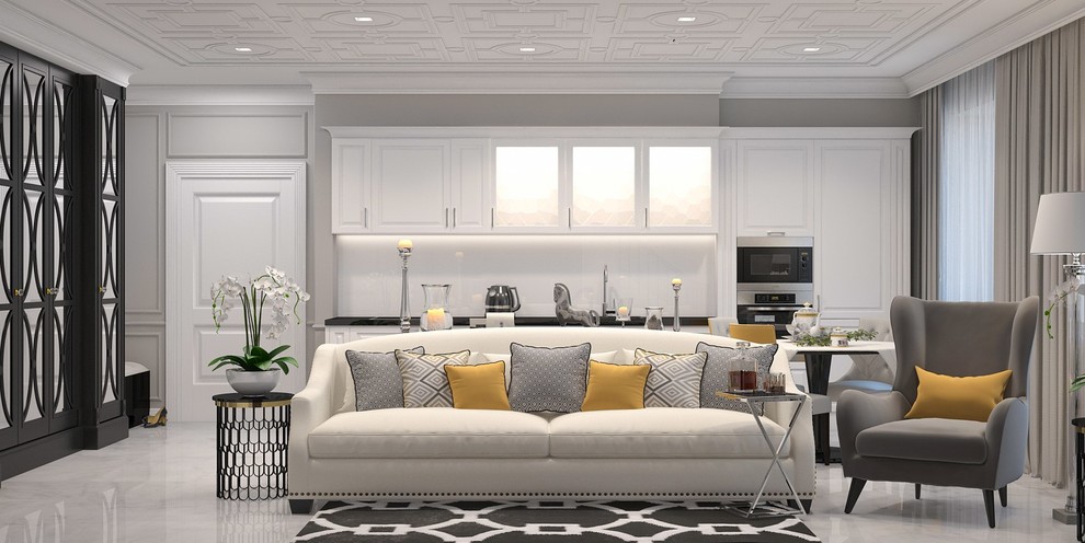 Двухуровневая квартира современная классика г Калининград