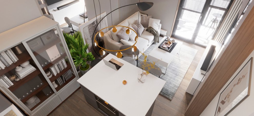 Дизайн однокомнатной квартиры 44,9 кв.м в Москве