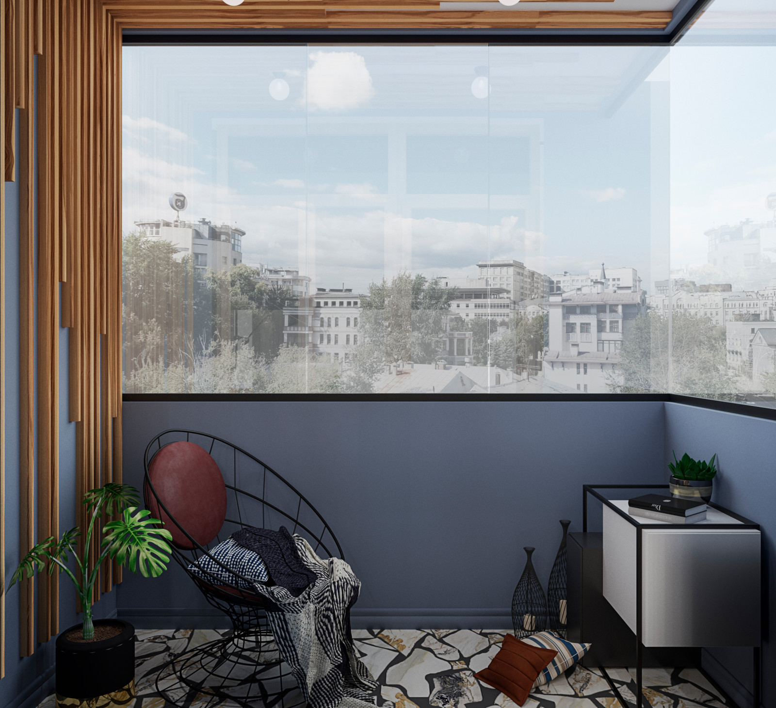 Дизайн-проект. 2-хкомнатная квартира на набережной. Москва. 2019 г.