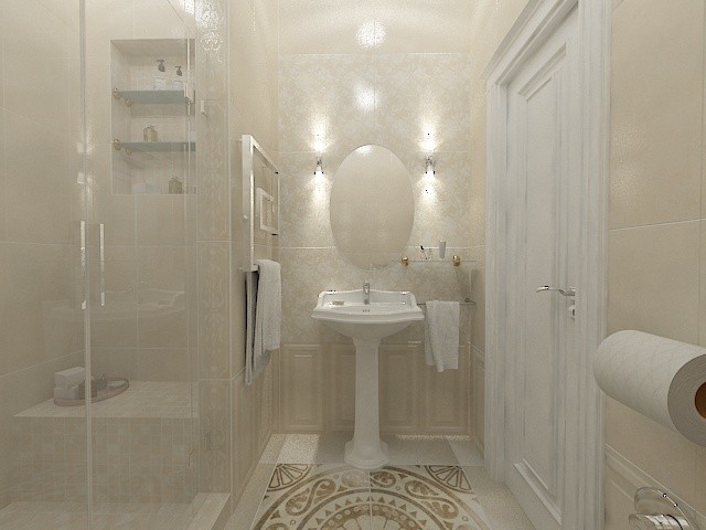 Санузел в классическом стиле