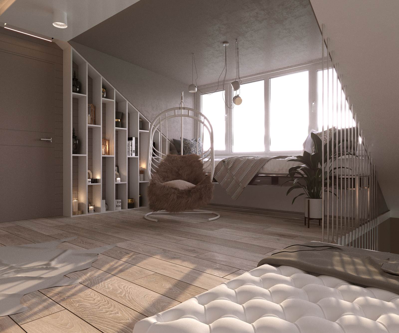 Room_007_интерьер мансарды "ул. Геодезическая, Ростов-на-Дону"