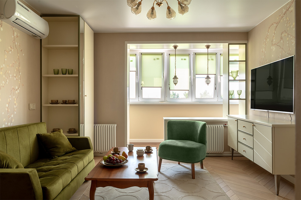 Маленькая квартира с весенними нотками. 38 м2. Серия дома П II-68.