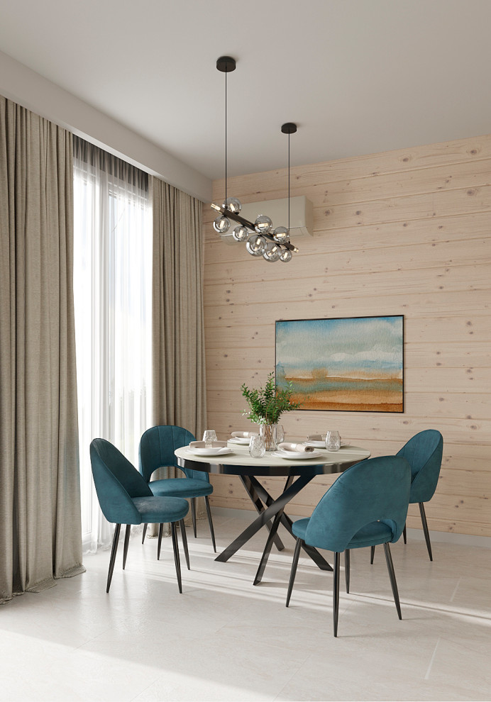 Кухня - гостиная в частном доме (КП Клеверная Бухта)