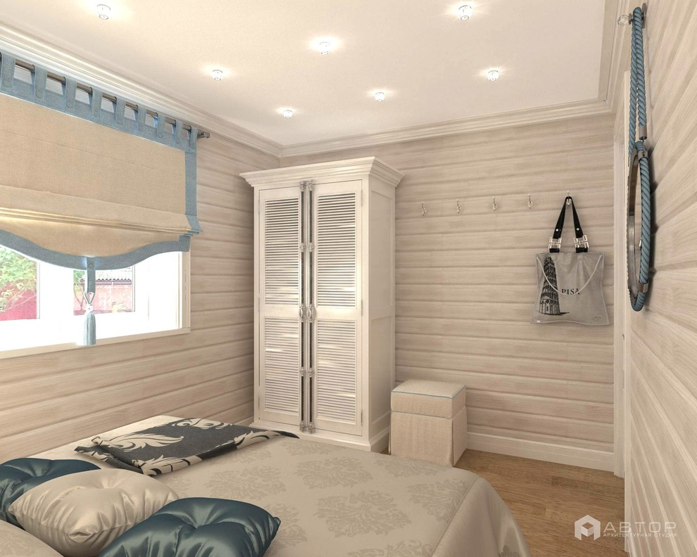 Одноэтажный загородный дом с баней