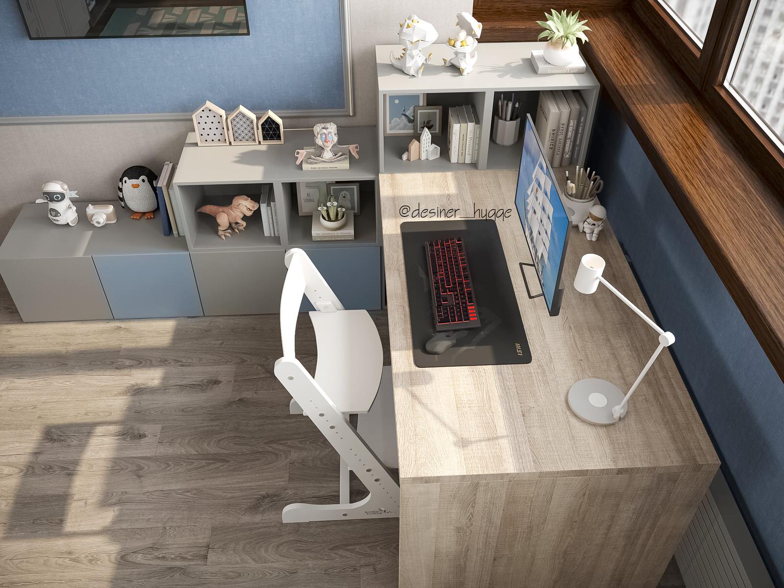 Детская с мансардным остеклением