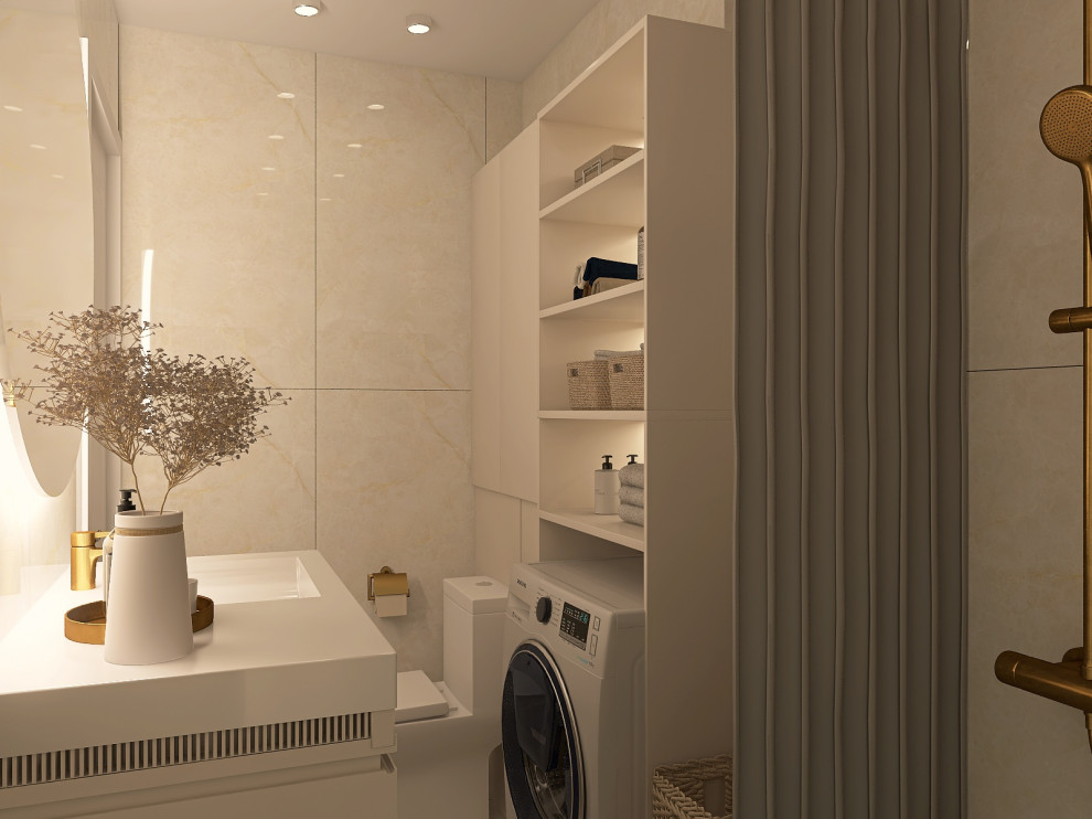 Ванна в светлых тонах