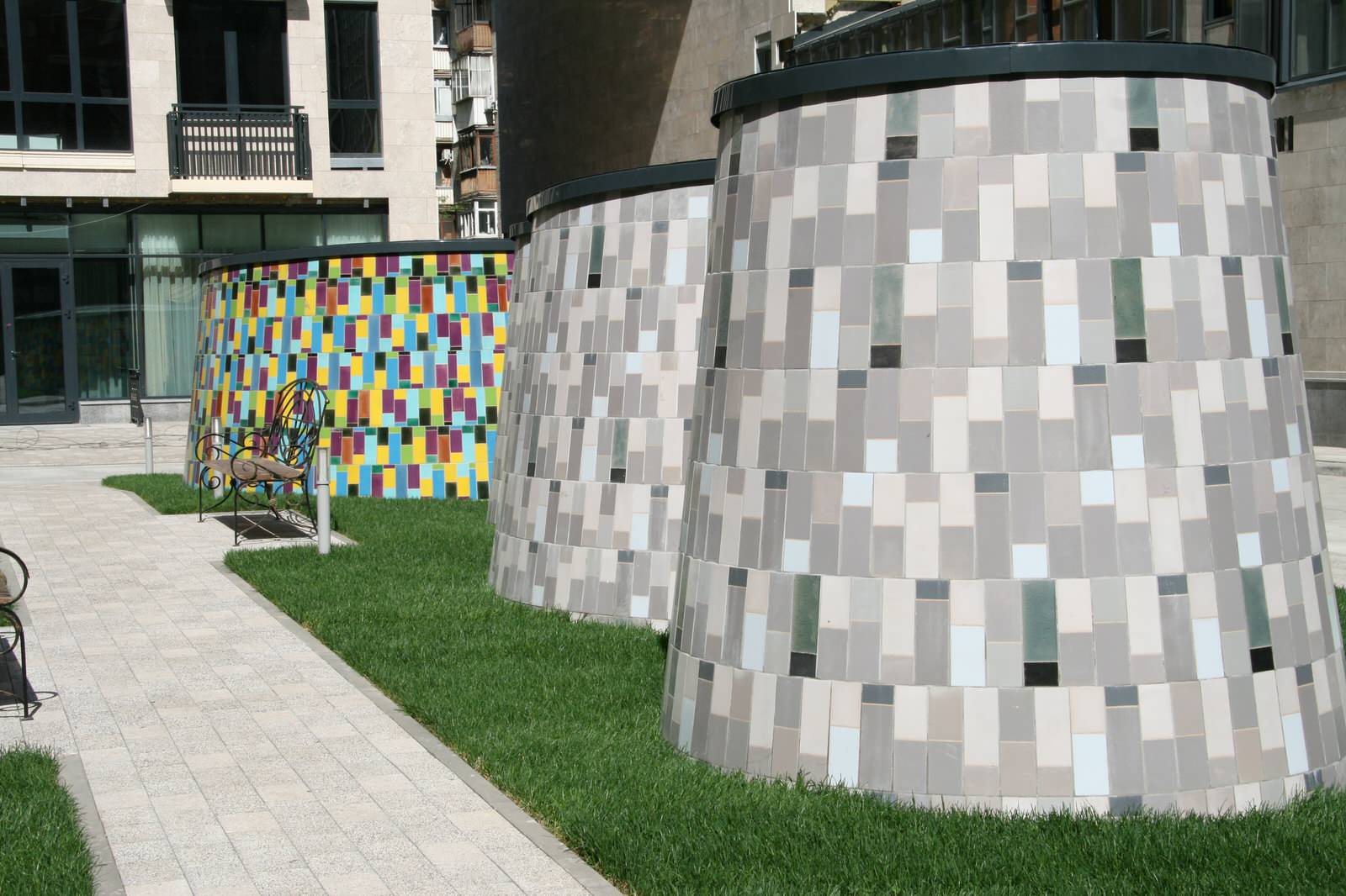 Малые архитектурные формы. Оформление внутреннего двора ЖК "Барин Хаус"