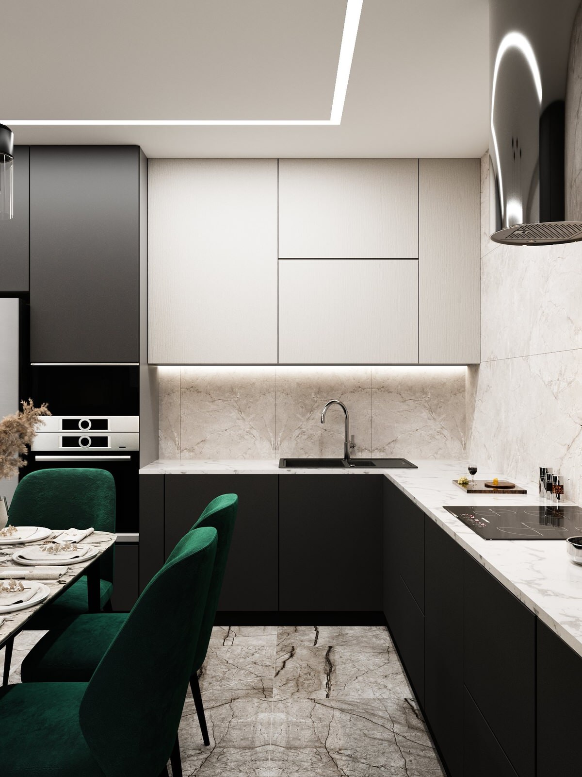 Дизайн кухни-гостиной