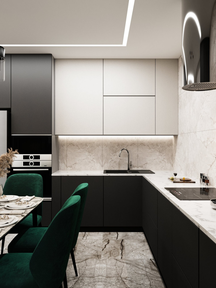 Дизайн кухни-гостиной