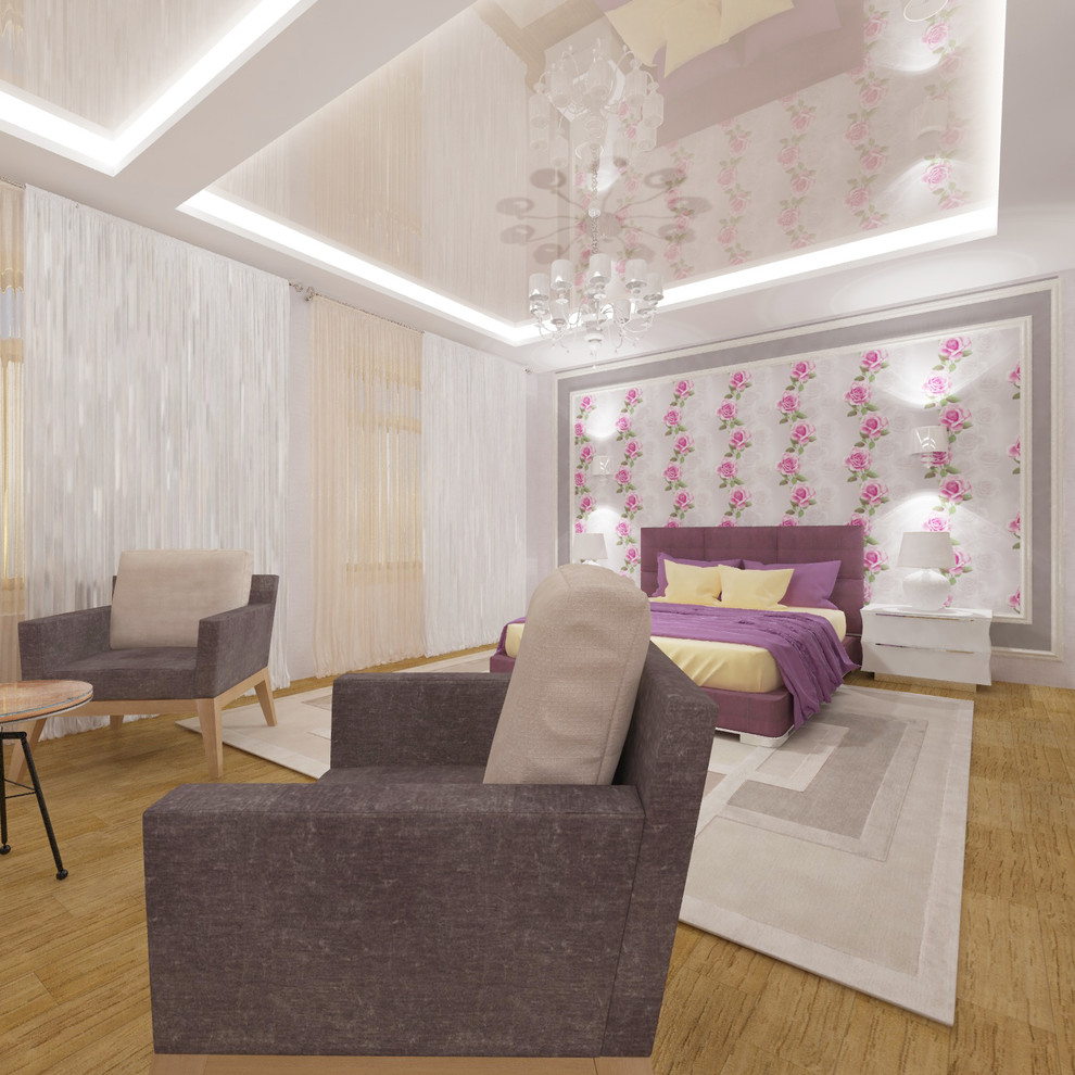 Спальня в классическом стиле в частном доме