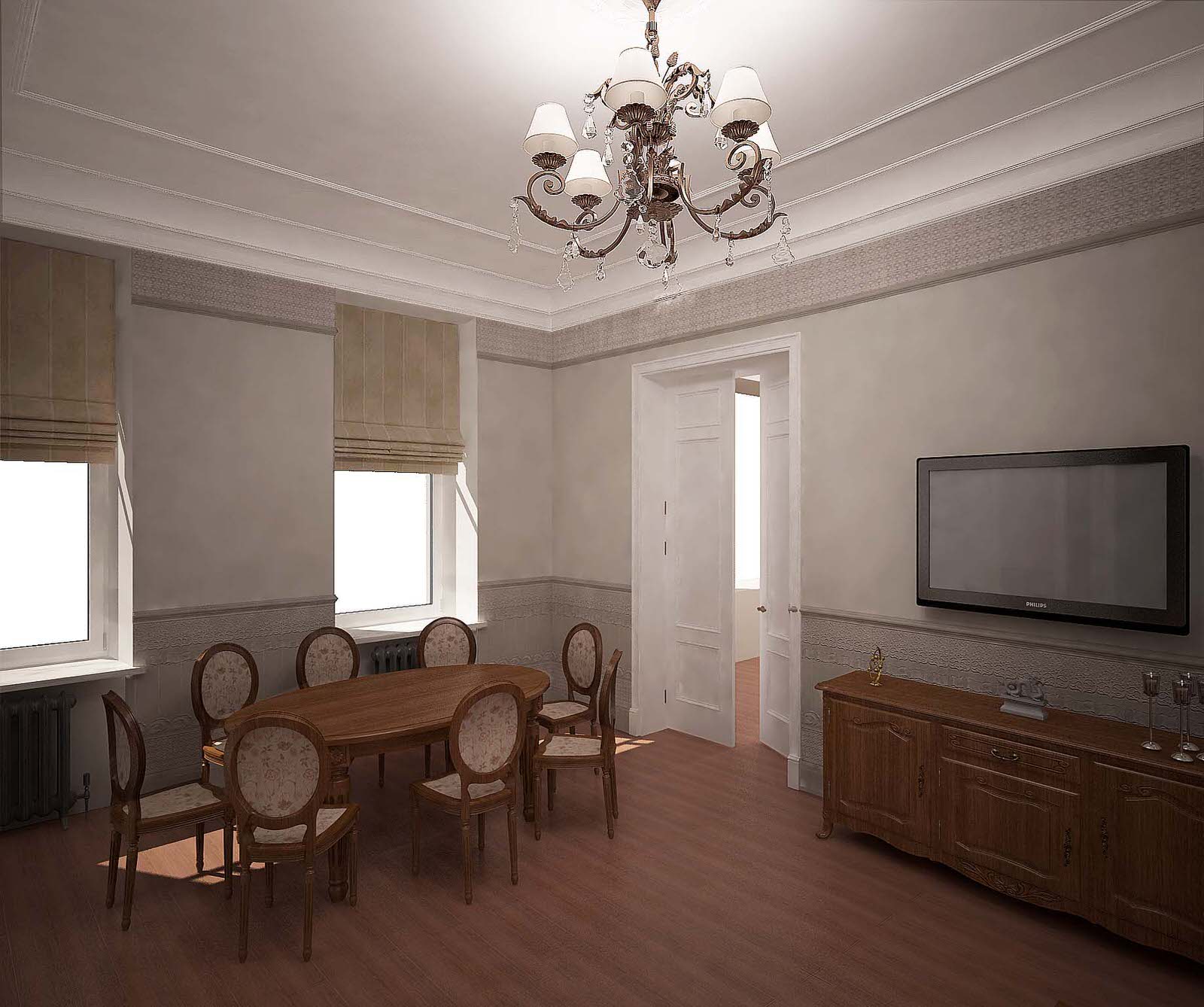 архитектурно-дизайнерский проект квартиры 104 кв.м с частичной перепланировкой