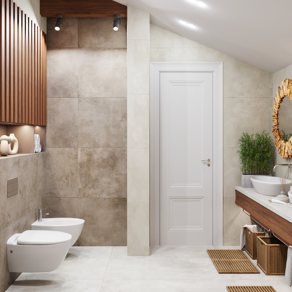 Ванная комната в стиле ШАЛЕ