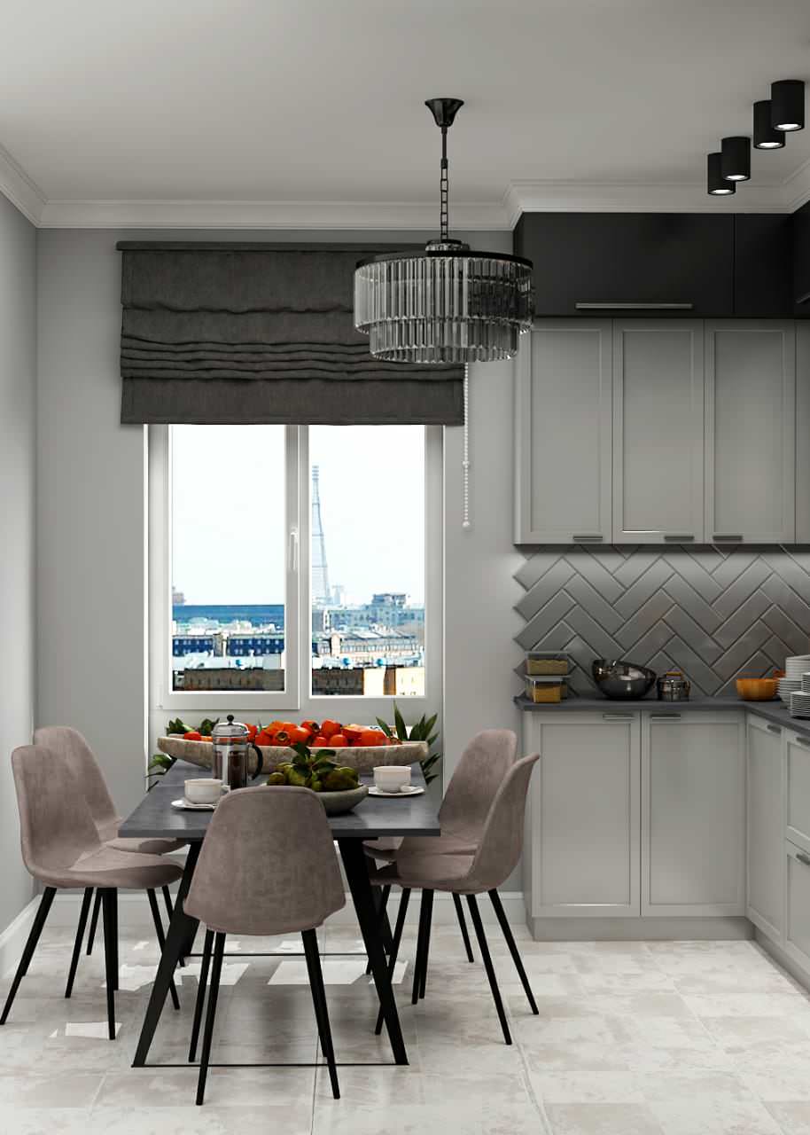 Обложка проекта: Квартира в серых тонах 2020