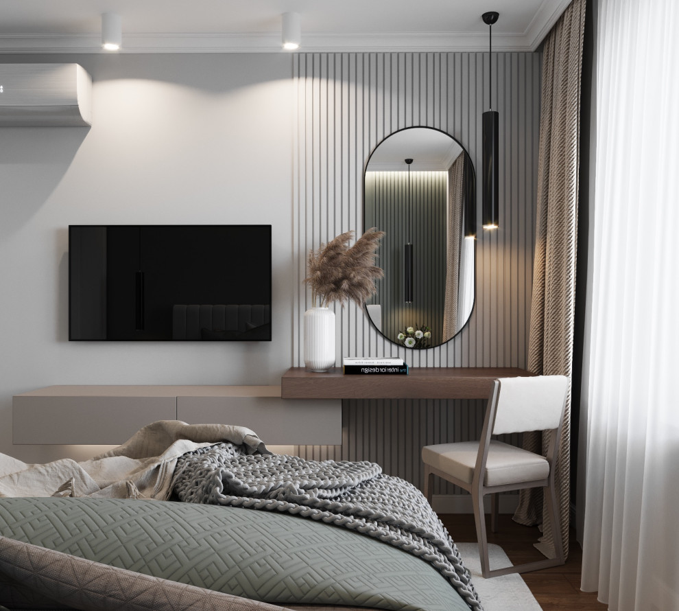 Обложка проекта: Спальня с спокойной цветовой гамме