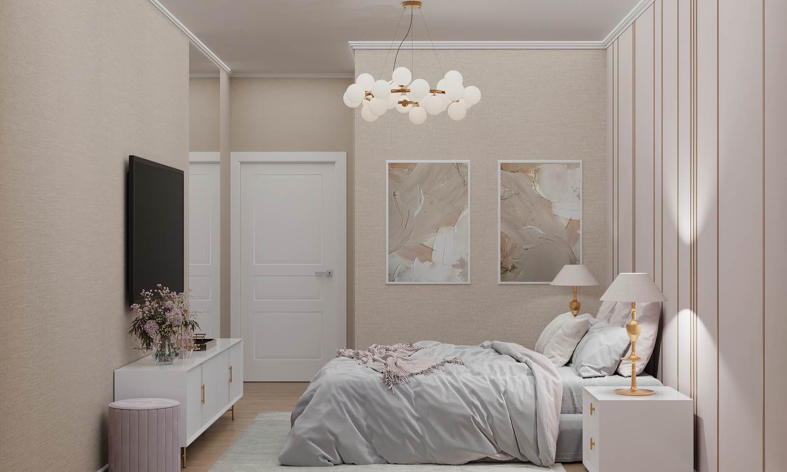 Трехкомнатная квартира 90м2